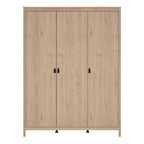 Barcelona Wardrobe with 3 Doors in Jackson Hickory Oak