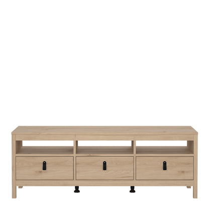 Barcelona TV-Unit 3 Drawers in Jackson Hickory Oak