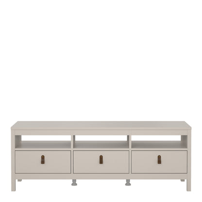 Barcelona TV Unit 3 Drawers in Cashmere