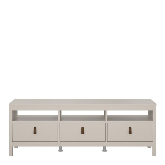 Barcelona TV Unit 3 Drawers in Cashmere