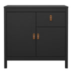 Barcelona Sideboard 2 Doors 1 Drawer in Matt Black