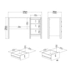 Barcelona Desk 3 Drawers in Jackson Hickory Oak