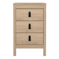 Barcelona Bedside Table 3 Drawers in Jackson Hickory Oak