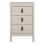 Barcelona Bedside Table 3 Drawers in Cashmere