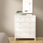 Maria Trio - Bedside Table 2 Drawers/ 3+2 DrawerChest/ 2 Door Wardrobe in White