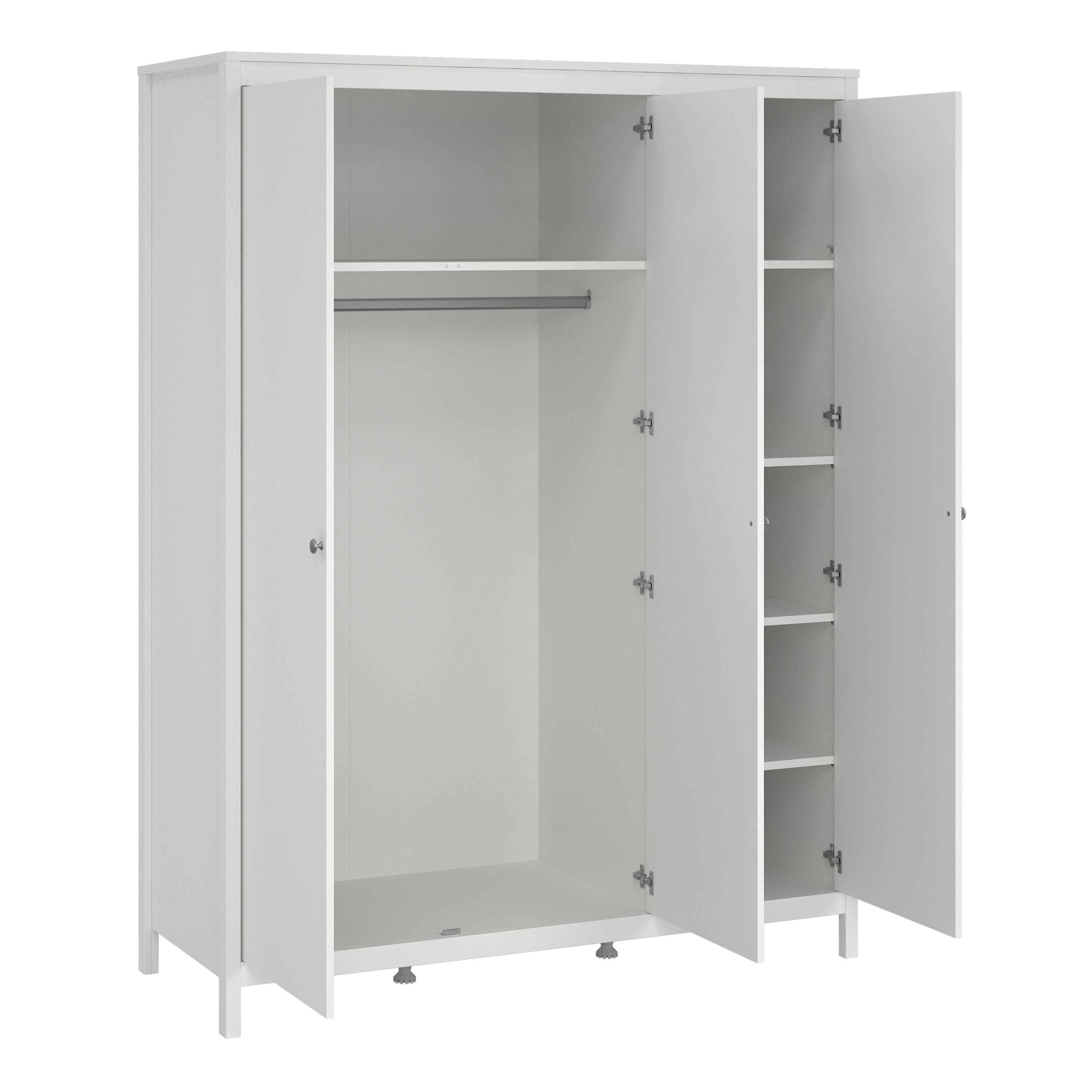 Maria Trio- 2 Drawer Bedside/ 3+2 Chest/ 3 Door Wardrobe in White