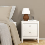 Maria Trio- 2 Drawer Bedside/ 3+2 Chest/ 3 Door Wardrobe in White