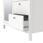 Maria Wardrobe with 1 Door 1 Mirror Door 2 Drawers White