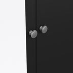 Maria Wardrobe with 1 Door 1 Mirror Door 2 Drawers Matt Black