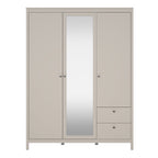 Maria Wardrobe with 2 Doors + 1 Mirror Door + 2 Drawers in Cashmere
