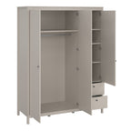 Maria Wardrobe with 2 Doors + 1 Mirror Door + 2 Drawers in Cashmere