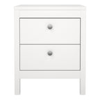 Maria Bedside Table 2 Drawers in White