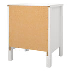 Maria Bedside Table 2 Drawers in White
