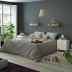 Maria Bedside Table 2 Drawers in White
