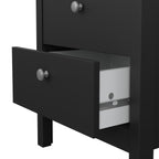 Maria Bedside Table 2 Drawers in Matt Black