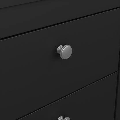 Maria Bedside Table 2 Drawers in Matt Black