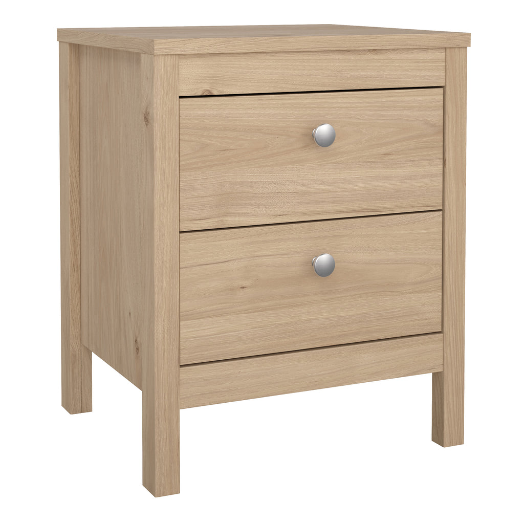 Maria Bedside Table 2 Drawers in Jackson Hickory Oak