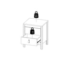 Maria Bedside Table 2 Drawers in Jackson Hickory Oak