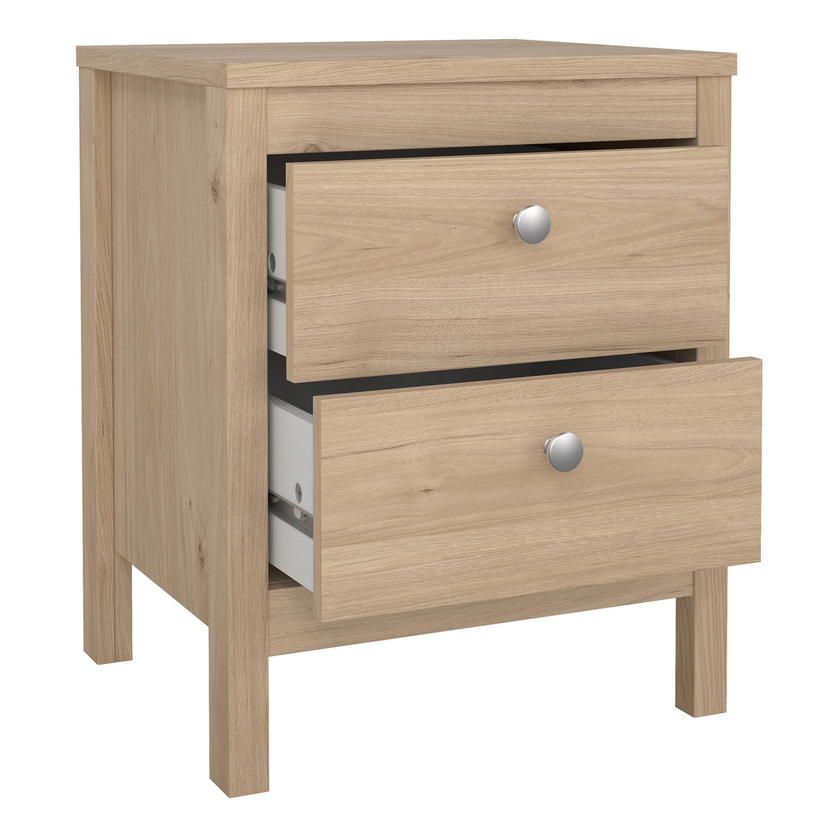 Maria Bedside Table 2 Drawers in Jackson Hickory Oak