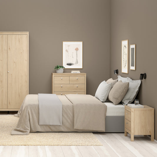 Maria Bedside Table 2 Drawers in Jackson Hickory Oak