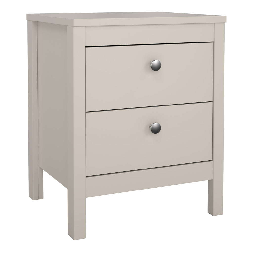 Maria Bedside Table 2 Drawers in Cashmere