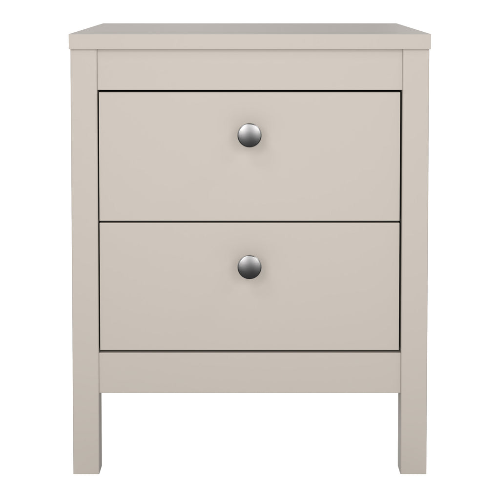 Maria Bedside Table 2 Drawers in Cashmere