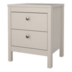 Maria Bedside Table 2 Drawers in Cashmere