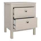 Maria Bedside Table 2 Drawers in Cashmere