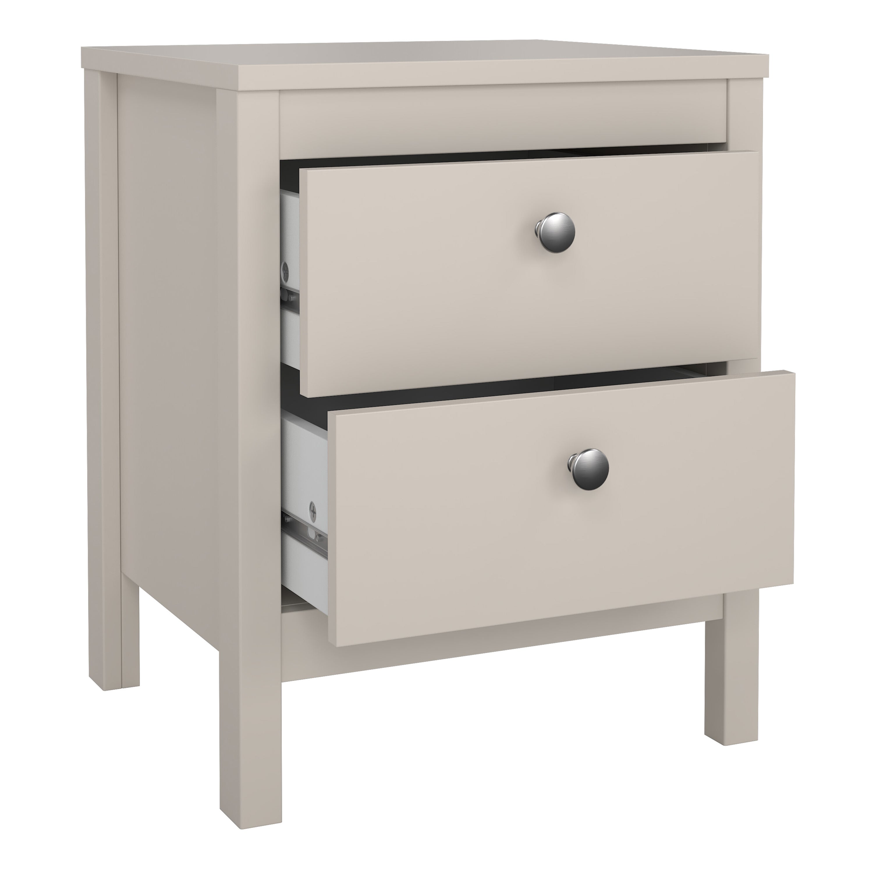 Maria Bedside Table 2 Drawers in Cashmere