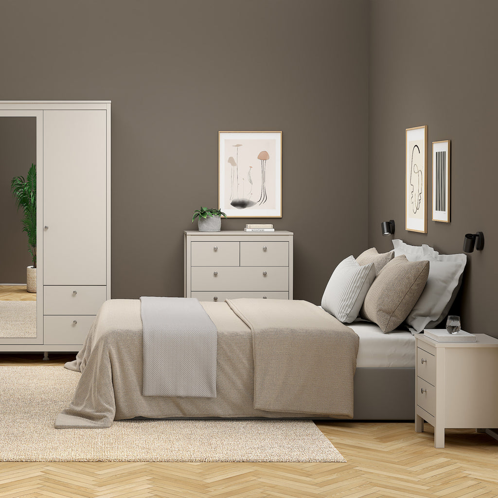 Maria Bedside Table 2 Drawers in Cashmere