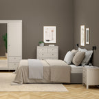 Maria Bedside Table 2 Drawers in Cashmere