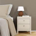 Maria Bedside Table 2 Drawers in Cashmere
