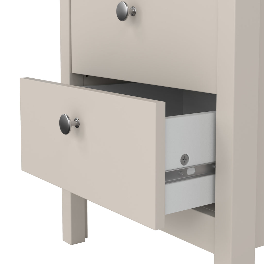 Maria Bedside Table 2 Drawers in Cashmere