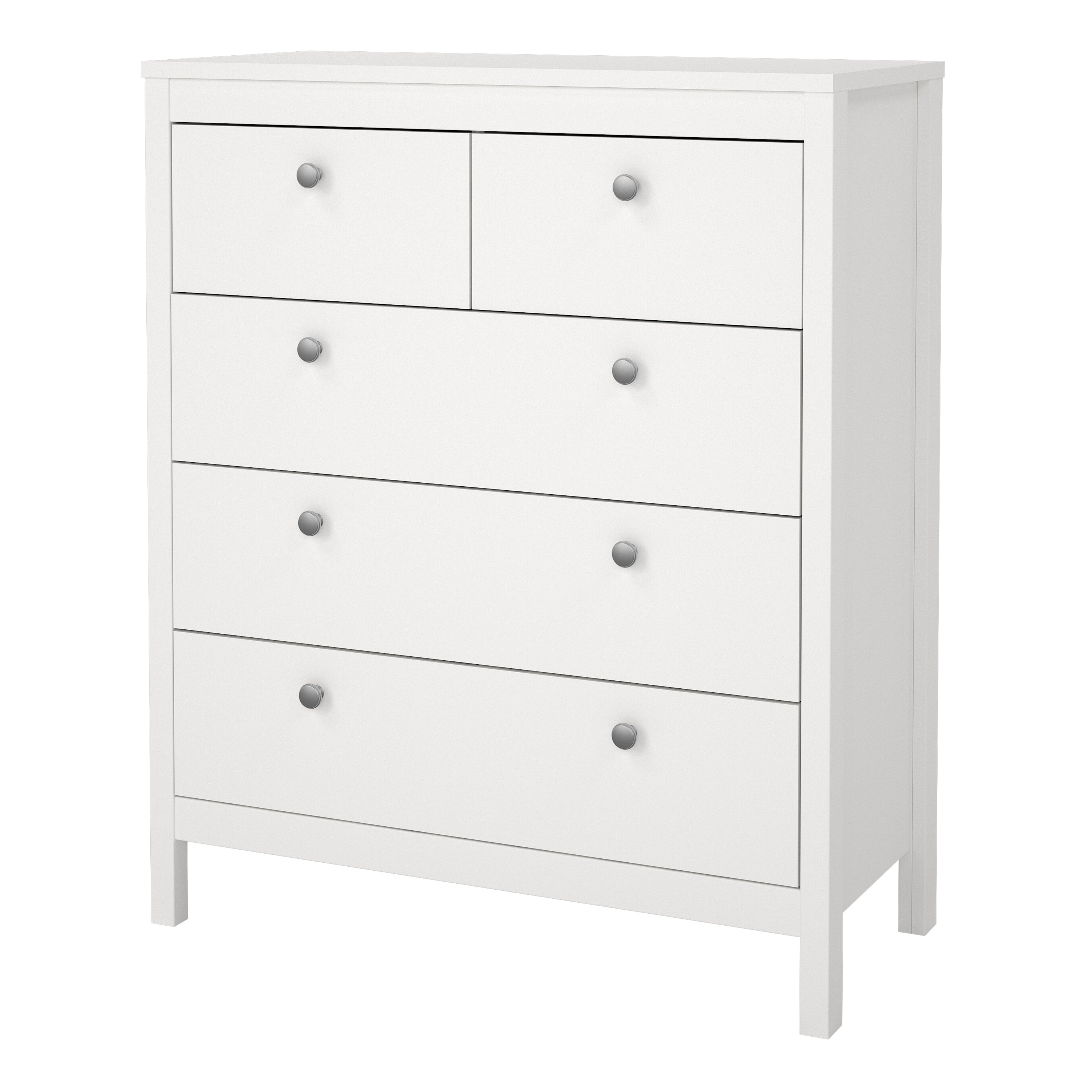 Maria Chest 3+2 Drawers in White