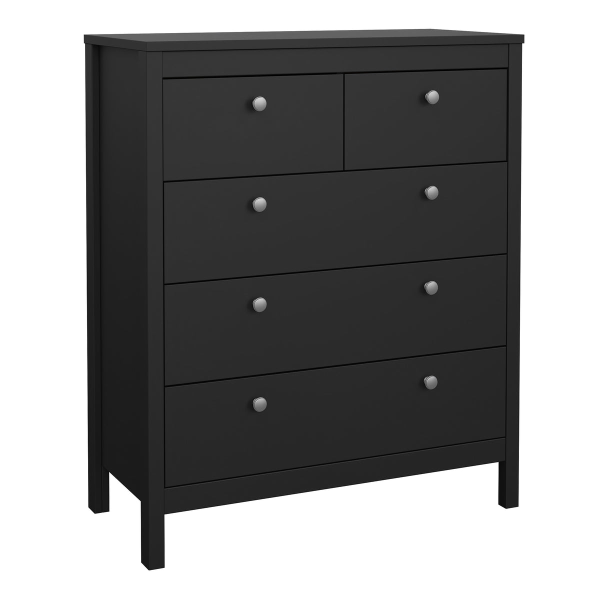 Maria Chest 3+2 Drawers in Matt Black