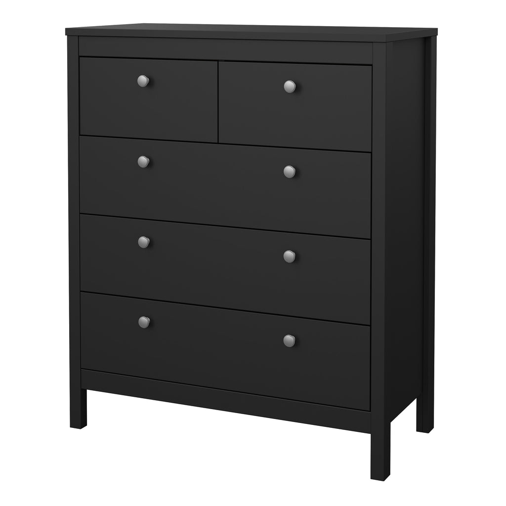 Maria Chest 3+2 Drawers in Matt Black