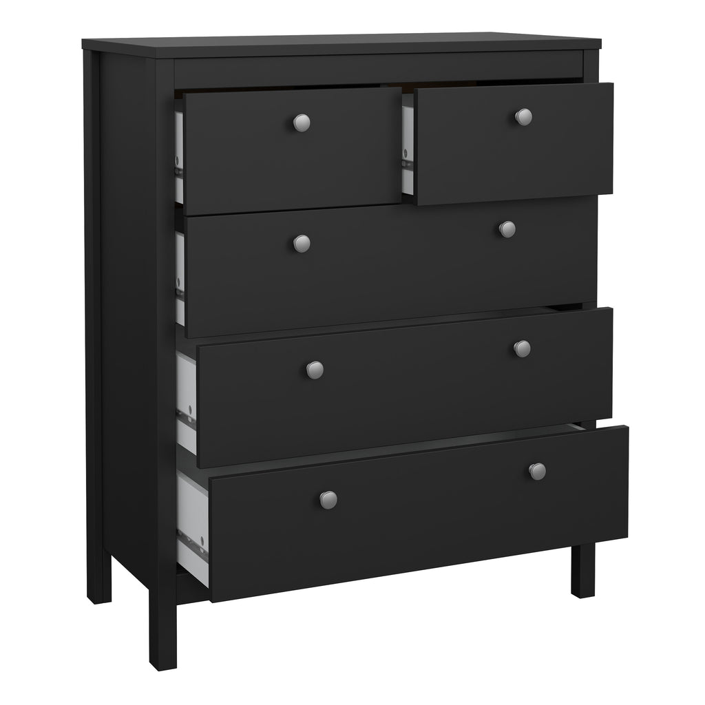 Maria Chest 3+2 Drawers in Matt Black