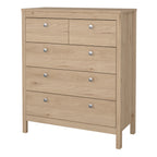 Maria Chest 3+2 Drawers in Jackson Hickory Oak