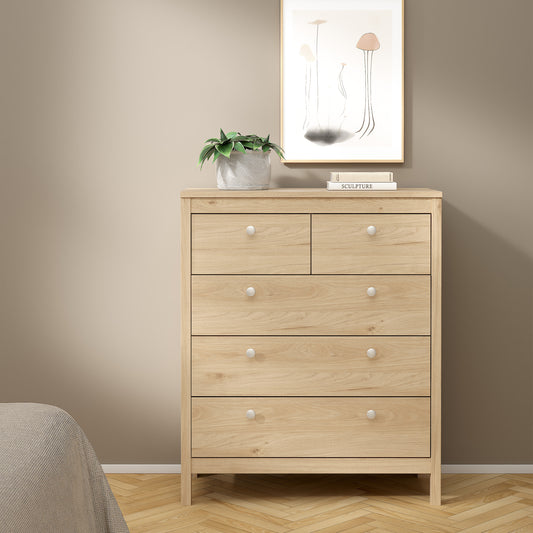 Maria Chest 3+2 Drawers in Jackson Hickory Oak