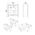 Maria Chest 3+2 Drawers in Cashmere