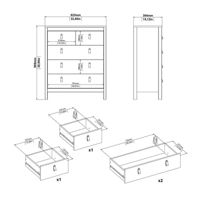 Maria Chest 3+2 Drawers in Cashmere