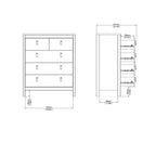 Maria Chest 3+2 Drawers in Cashmere