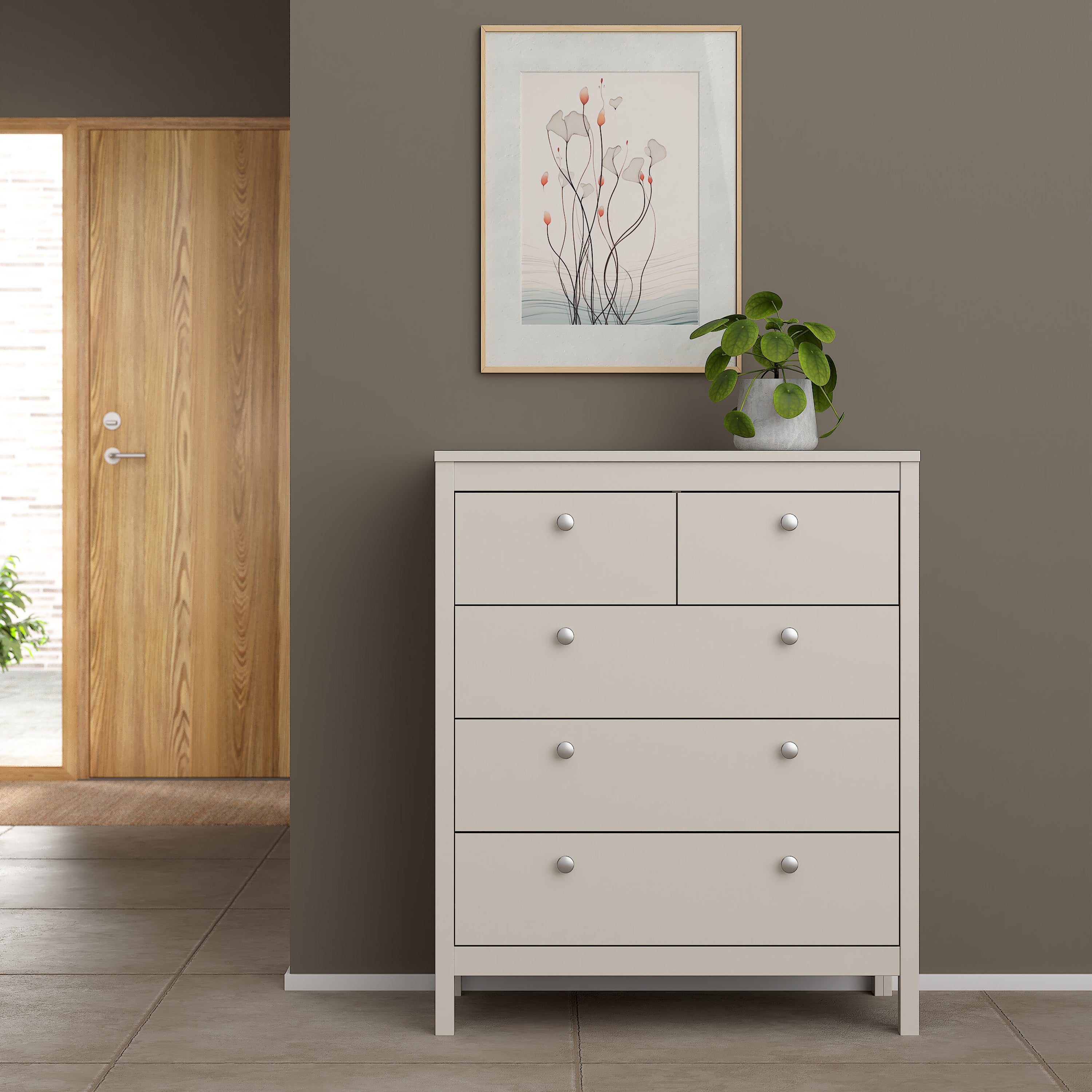 Maria Chest 3+2 Drawers in Cashmere