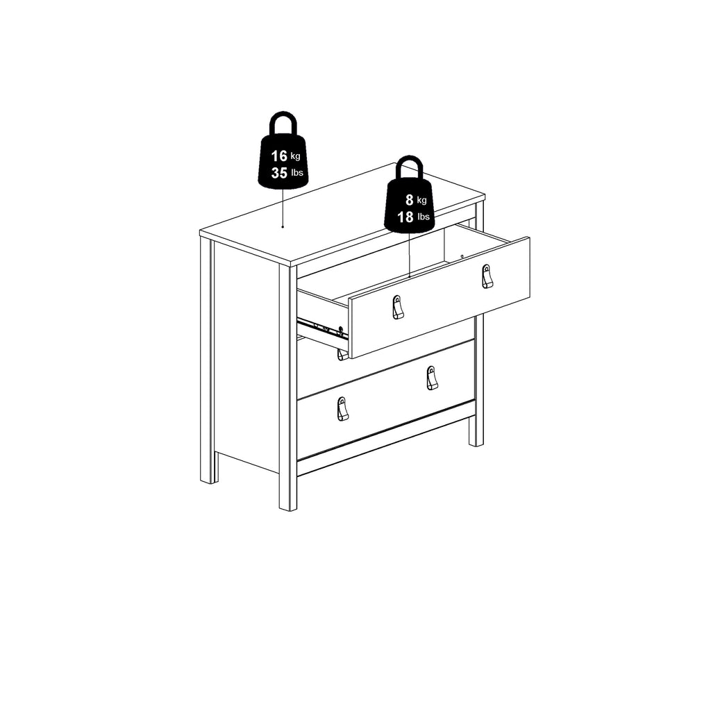 Maria Chest 3 Drawers in White