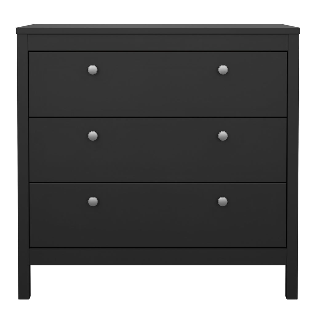 Maria Chest 3 Drawers in Matt Black