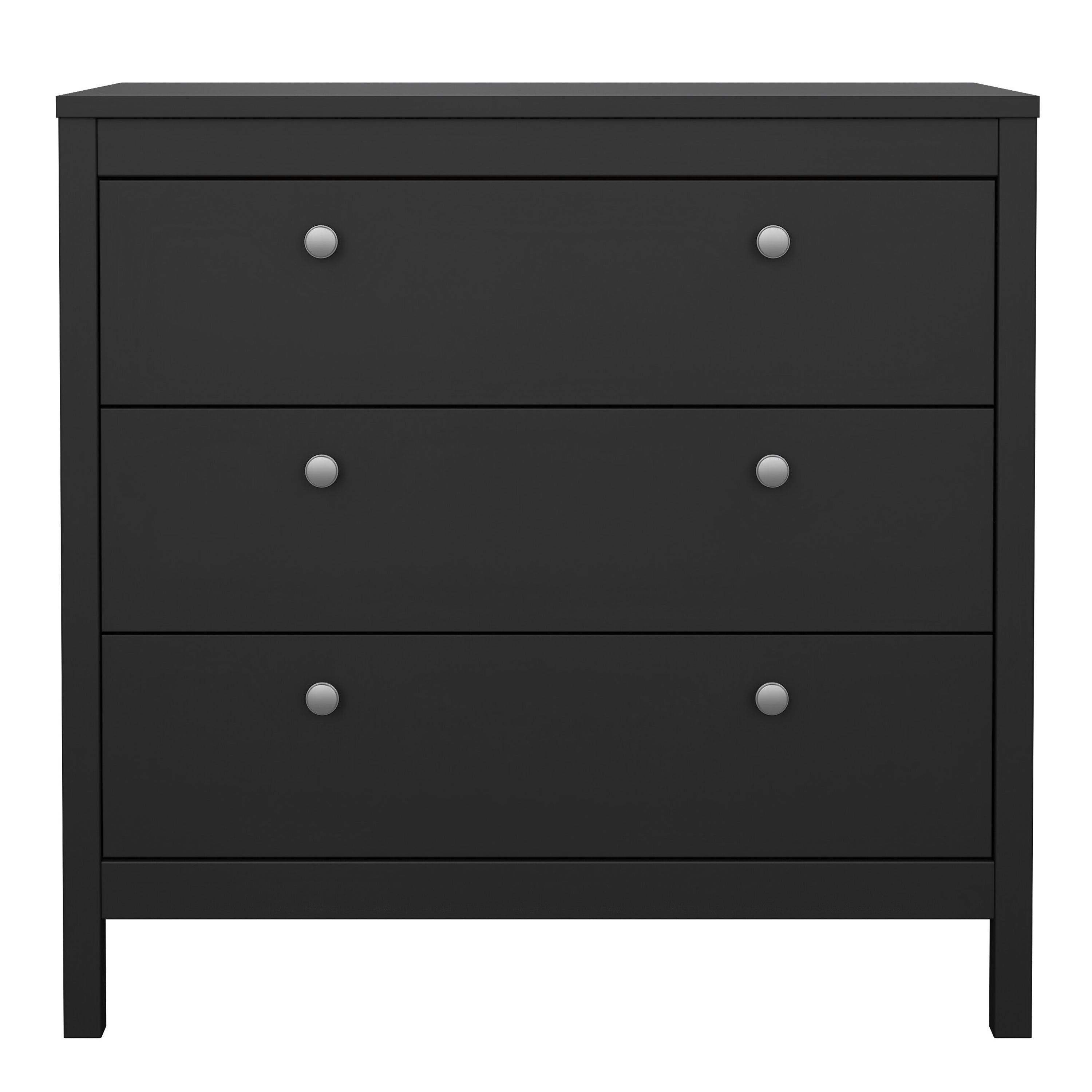 Maria Chest 3 Drawers in Matt Black