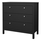 Maria Chest 3 Drawers in Matt Black