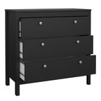 Maria Chest 3 Drawers in Matt Black