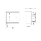 Maria Chest 3 Drawers in Jackson Hickory Oak