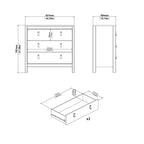Maria Chest 3 Drawers in Jackson Hickory Oak